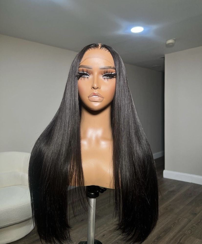 Mongolian Silky Straight Closure Wig